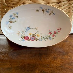 Royal Vale Bone China Trinket Soap Dish made in England floral beautiful bird 💕